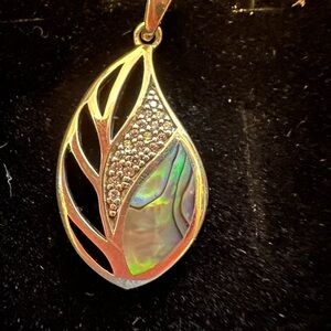 Sterling and Abalone pendant and chain